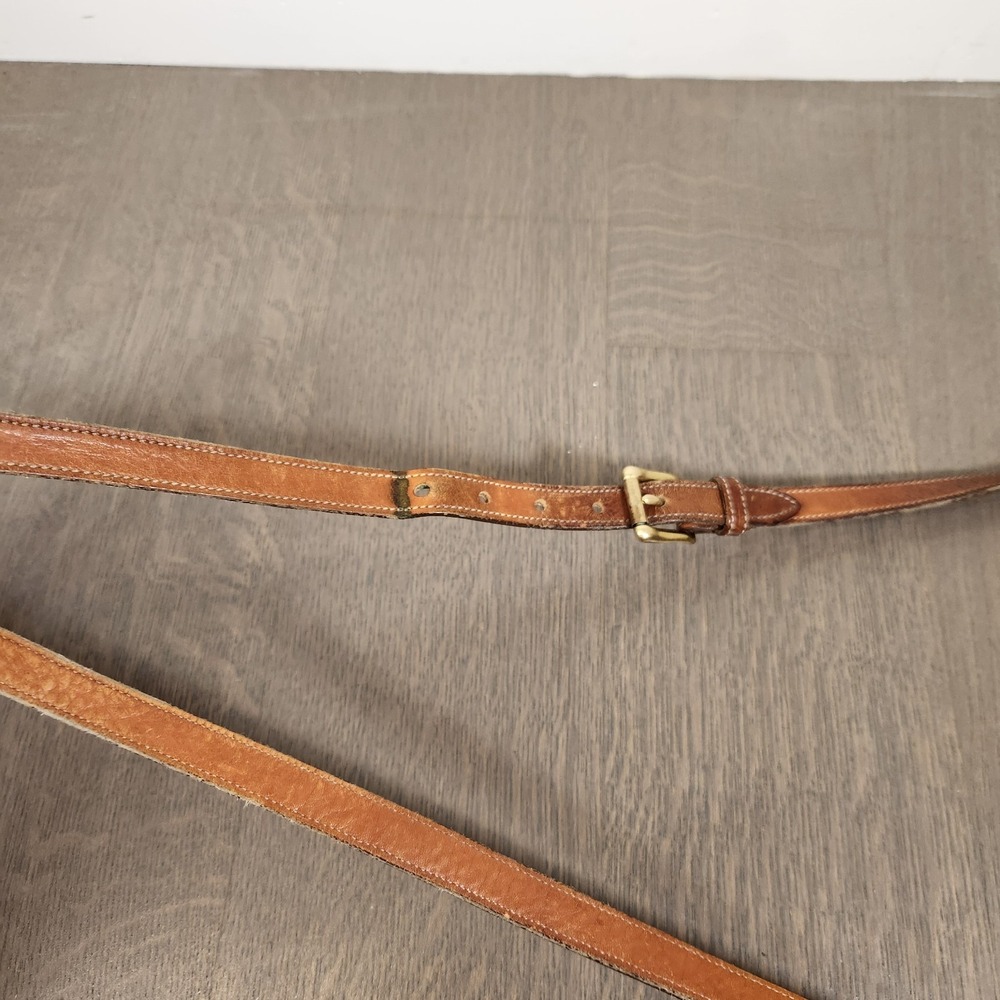 Vintage Dooney & Bourke All-Weather Leather Taupe Tan Crossbody Bag Purse Charm - Picture 11 of 16